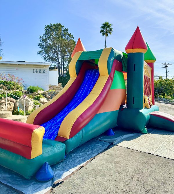 Castle Themed Kids Inflatable Jumper with Slide