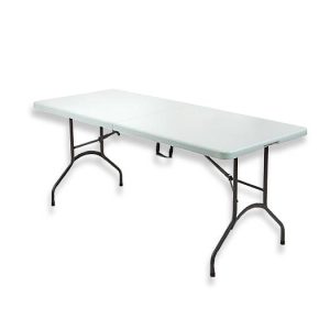 Diagonal Long Rectangle White Table